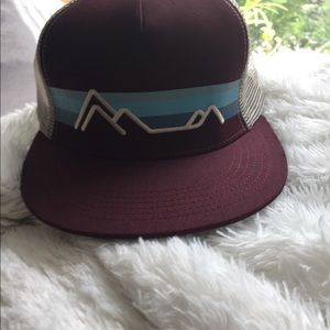 Marmot red snapback flat bill